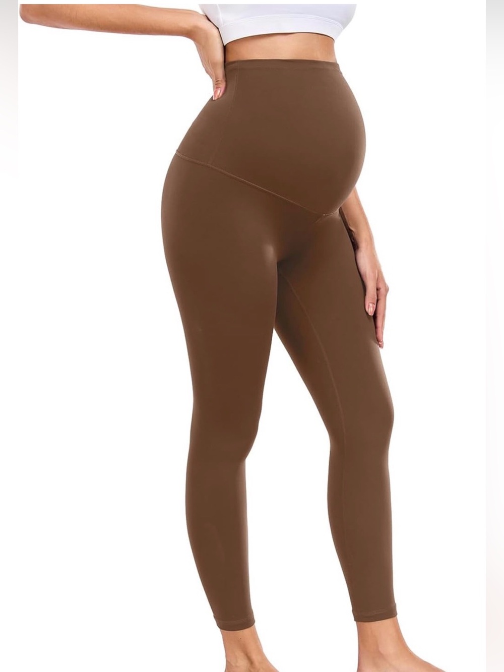 Maternity Leggings in Brown